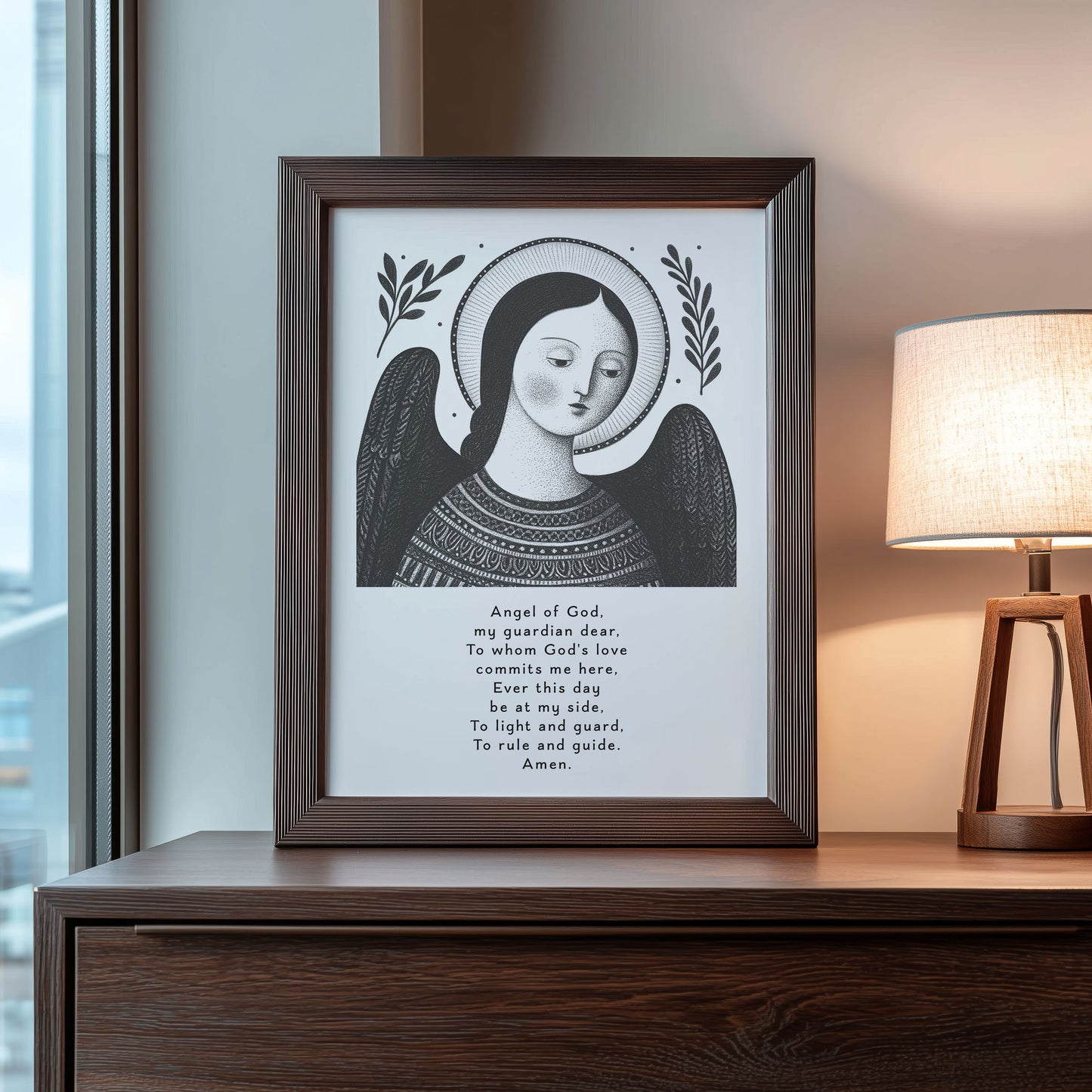 Guardian Angel for Girls Art Print - Black interior mockup 08 - p_22_girl_0000_Layer 10