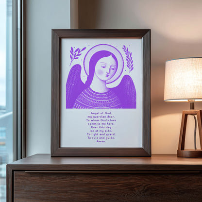 Guardian Angel for Girls Art Print - Purple interior mockup 09 - p_22_girl_0006_Layer 4