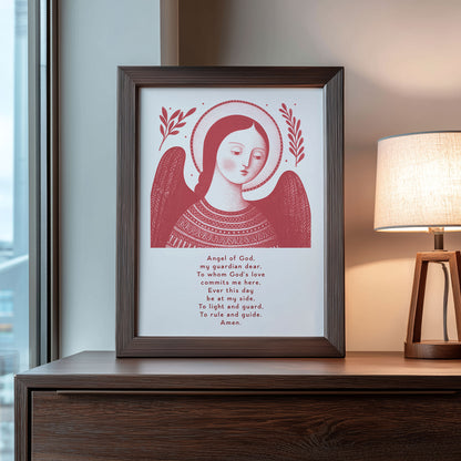 Guardian Angel for Girls Art Print - Red interior mockup 09 - p_22_girl_0007_Layer 3