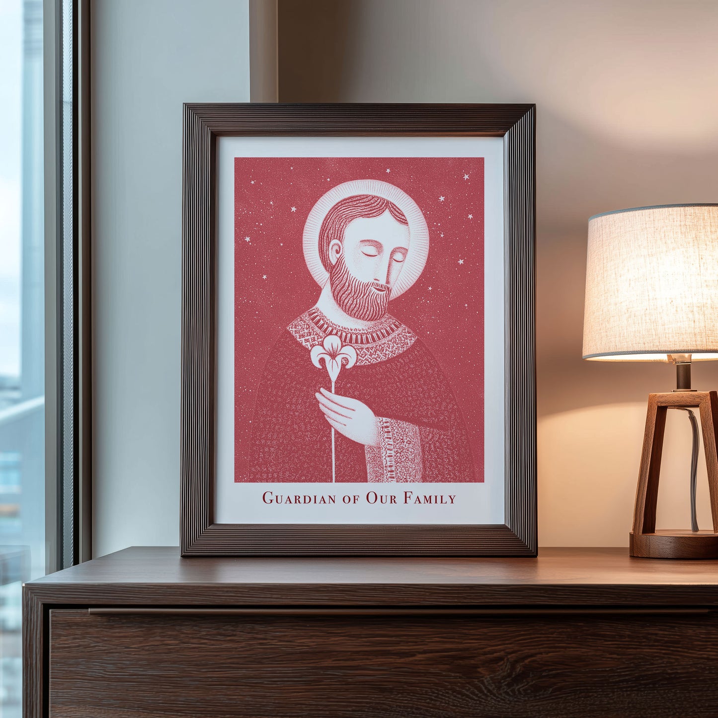 St Joseph Art Print - Red interior mockup 09 - p_22_jos_0000_Layer 10