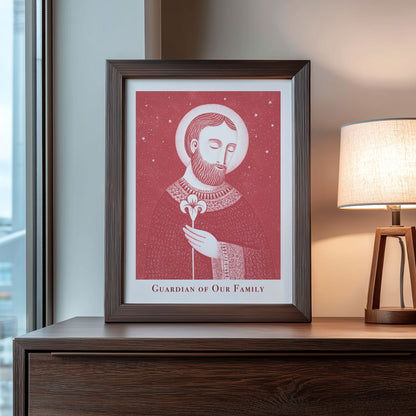 St Joseph Art Print - Red interior mockup 09 - p_22_jos_0000_Layer 10