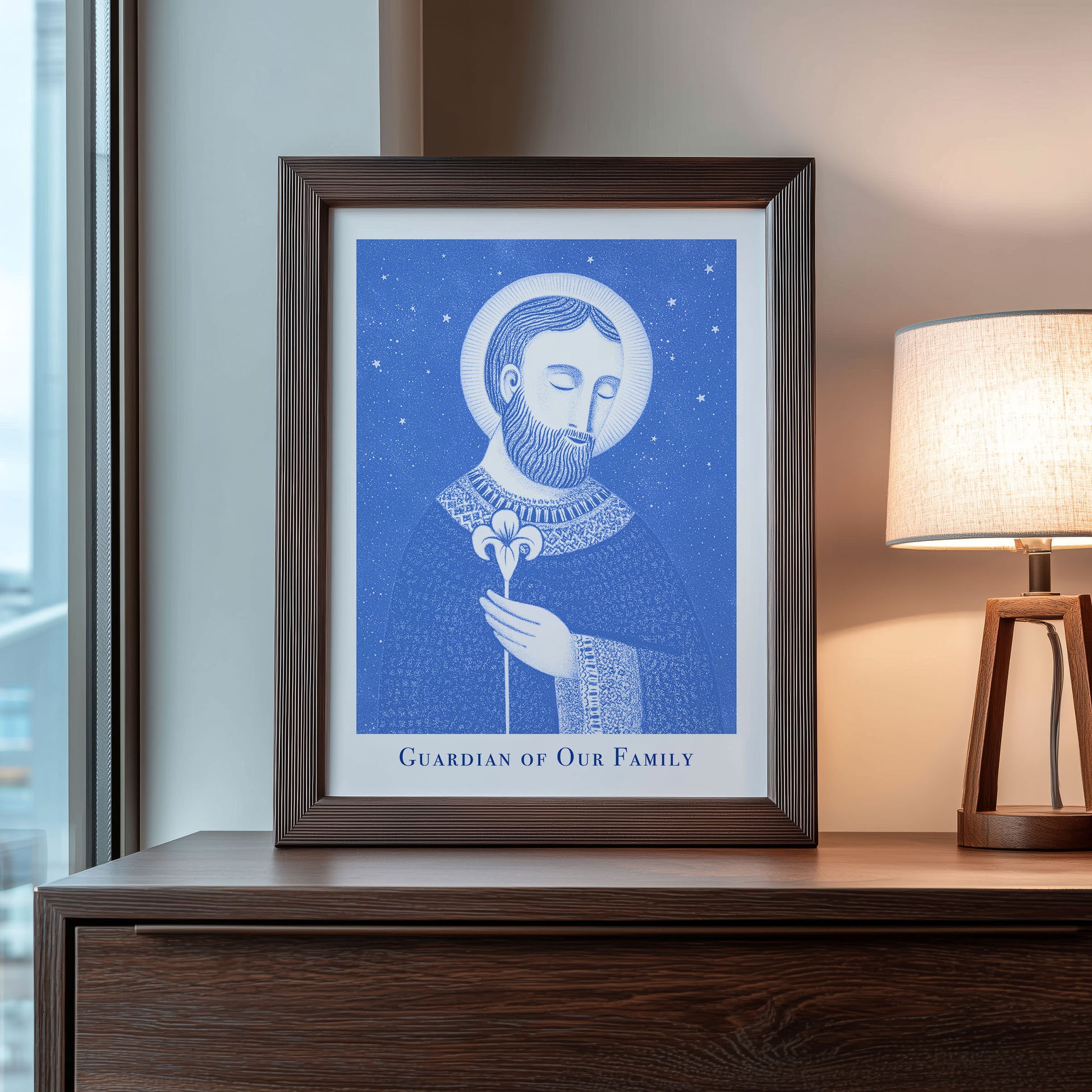 St Joseph Art Print - Blue interior mockup 08 - p_22_jos_0001_Layer 9