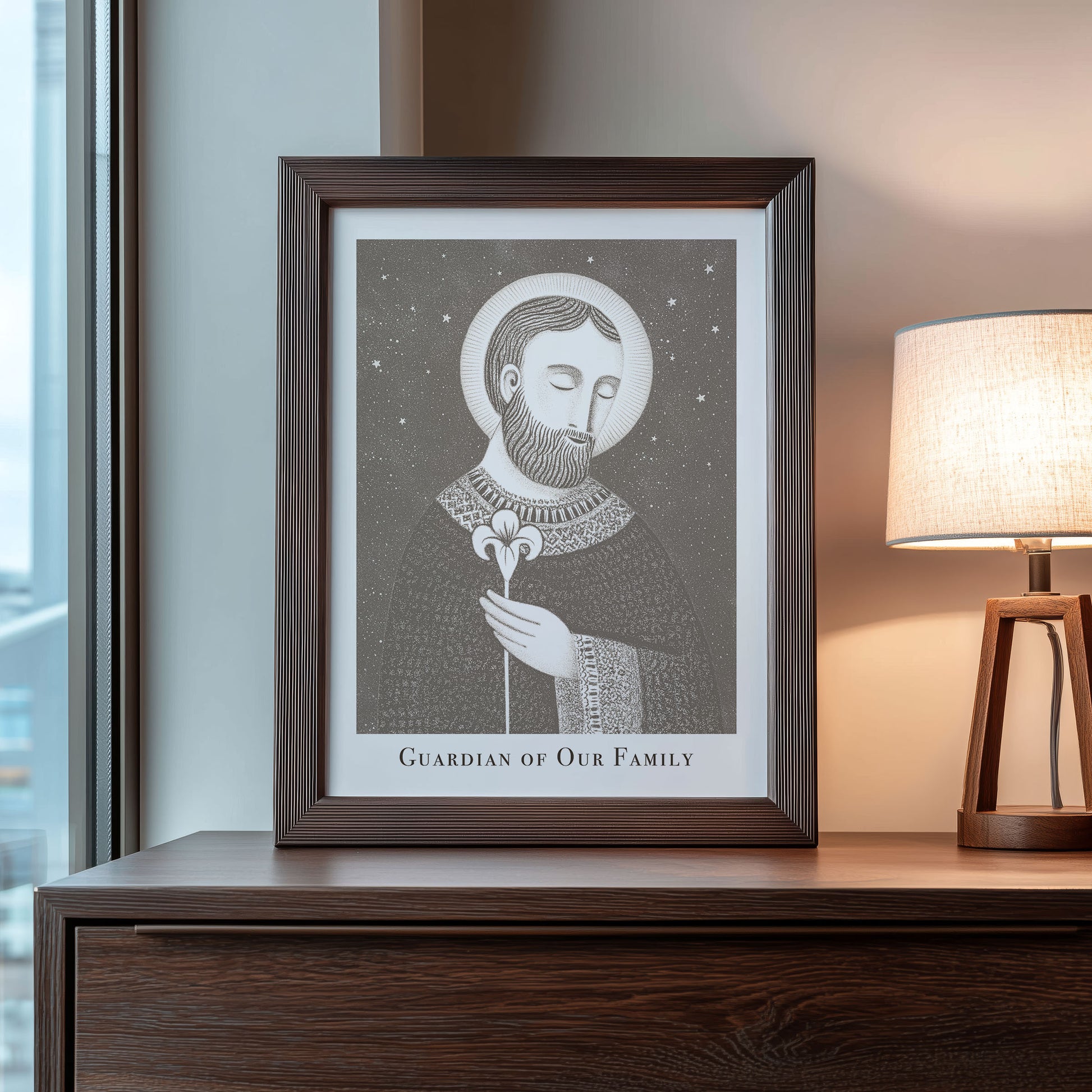St Joseph Art Print - Brown interior mockup 09 - p_22_jos_0005_Layer 5