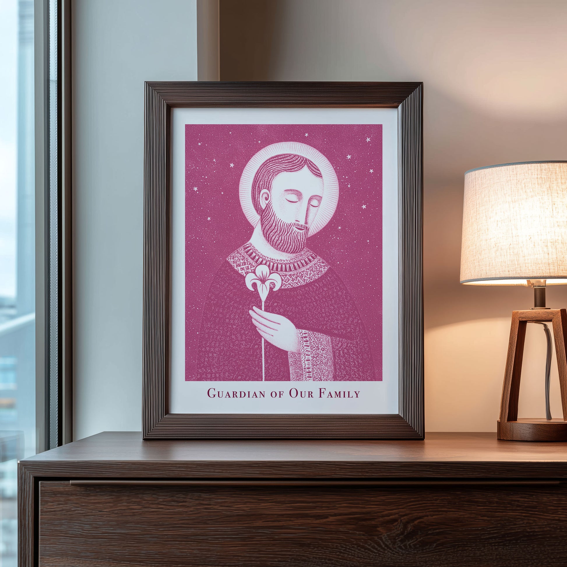 St Joseph Art Print - Pink interior mockup 08 - p_22_jos_0007_Layer 3