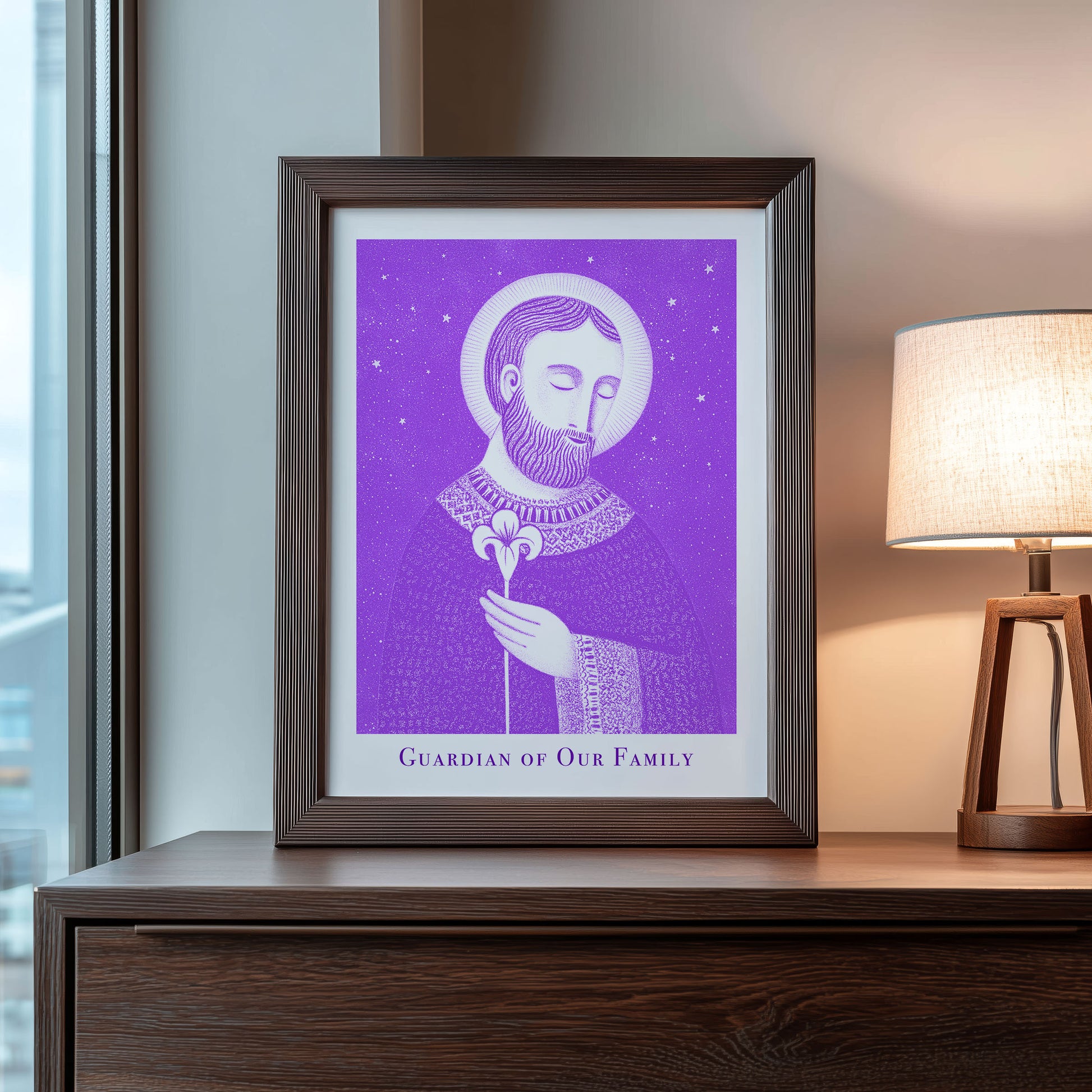 St Joseph Art Print - Purple interior mockup 09 - p_22_jos_0009_Layer 1