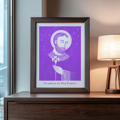 St Joseph Art Print - Purple interior mockup 09 - p_22_jos_0009_Layer 1