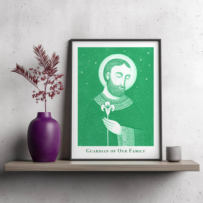 St Joseph Art Print - Green interior mockup 09 - p_23_jos_0001_Layer 6