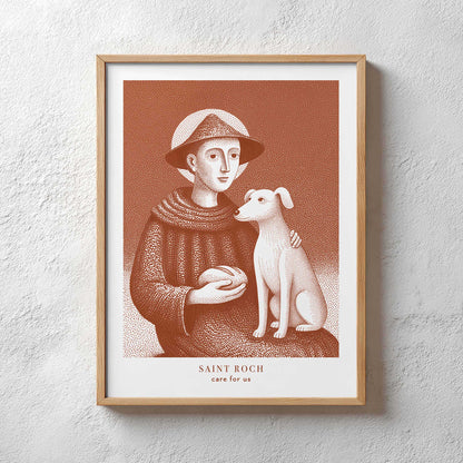 St Roch Art Print - Terracotta interior mockup 03 - p_29_plaster_0038_Layer 48