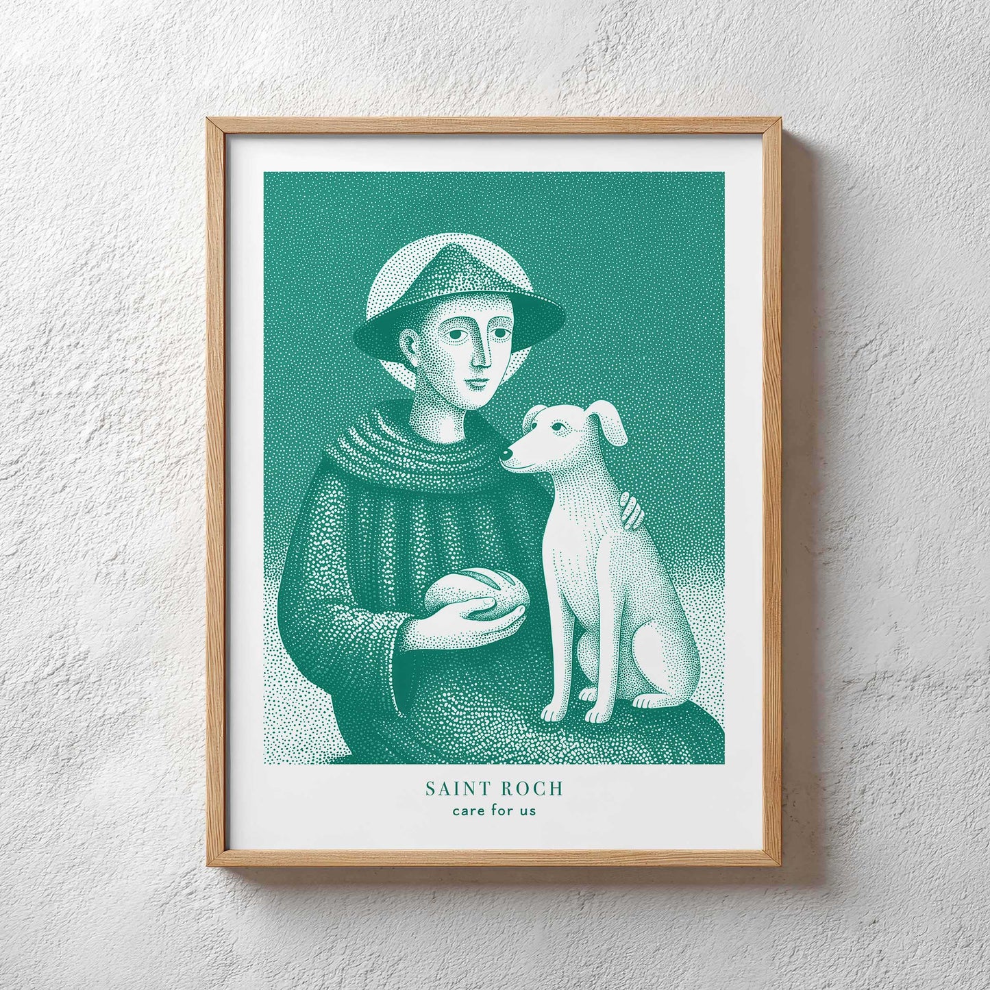 St Roch Art Print - Teal interior mockup 03 - p_29_plaster_0039_Layer 49