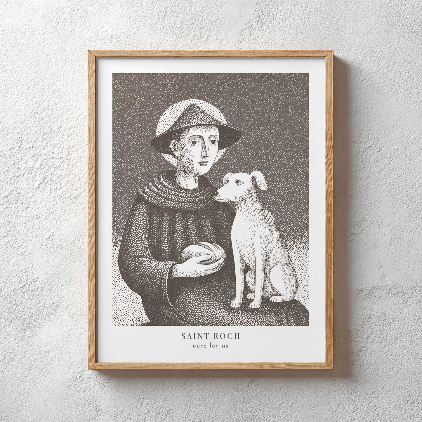 St Roch Art Print - Brown interior mockup 04 - p_29_plaster_0040_Layer 50