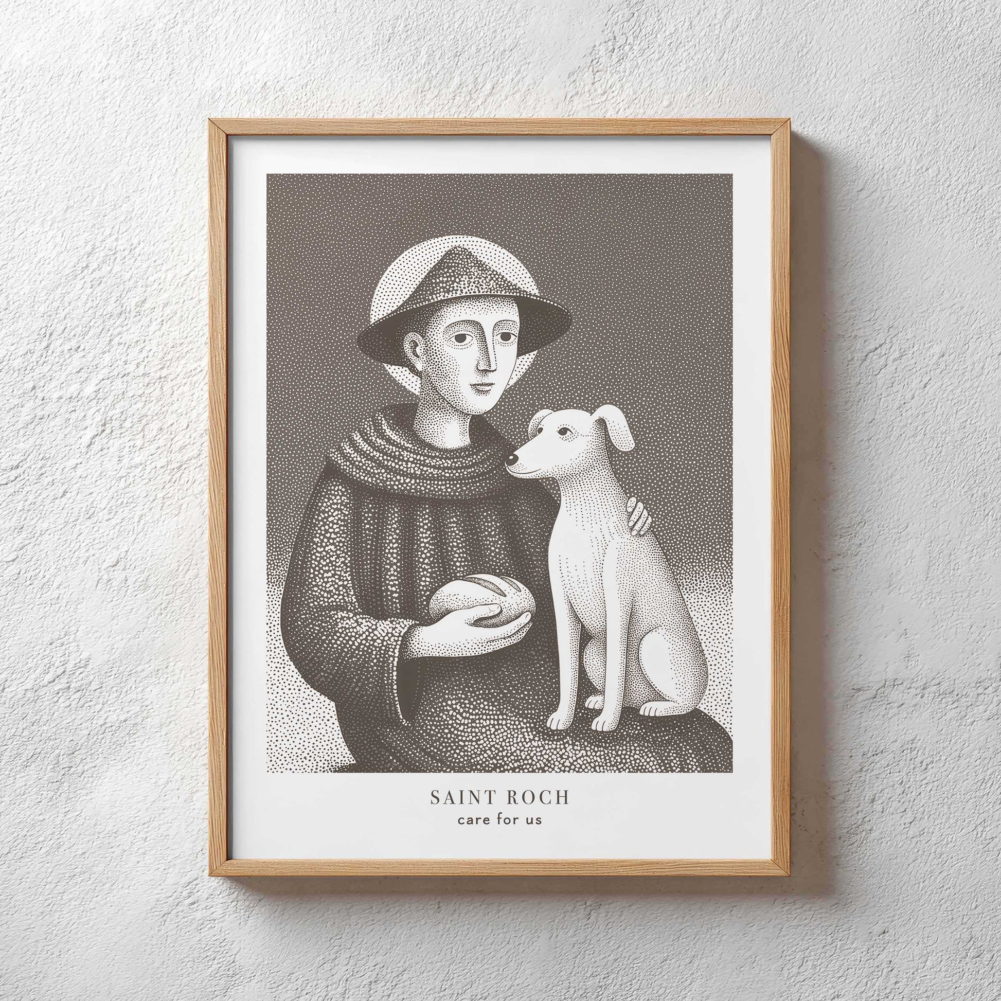 St Roch Art Print - Brown interior mockup 04 - p_29_plaster_0040_Layer 50