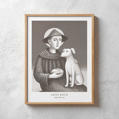 St Roch Art Print - Brown interior mockup 04 - p_29_plaster_0040_Layer 50