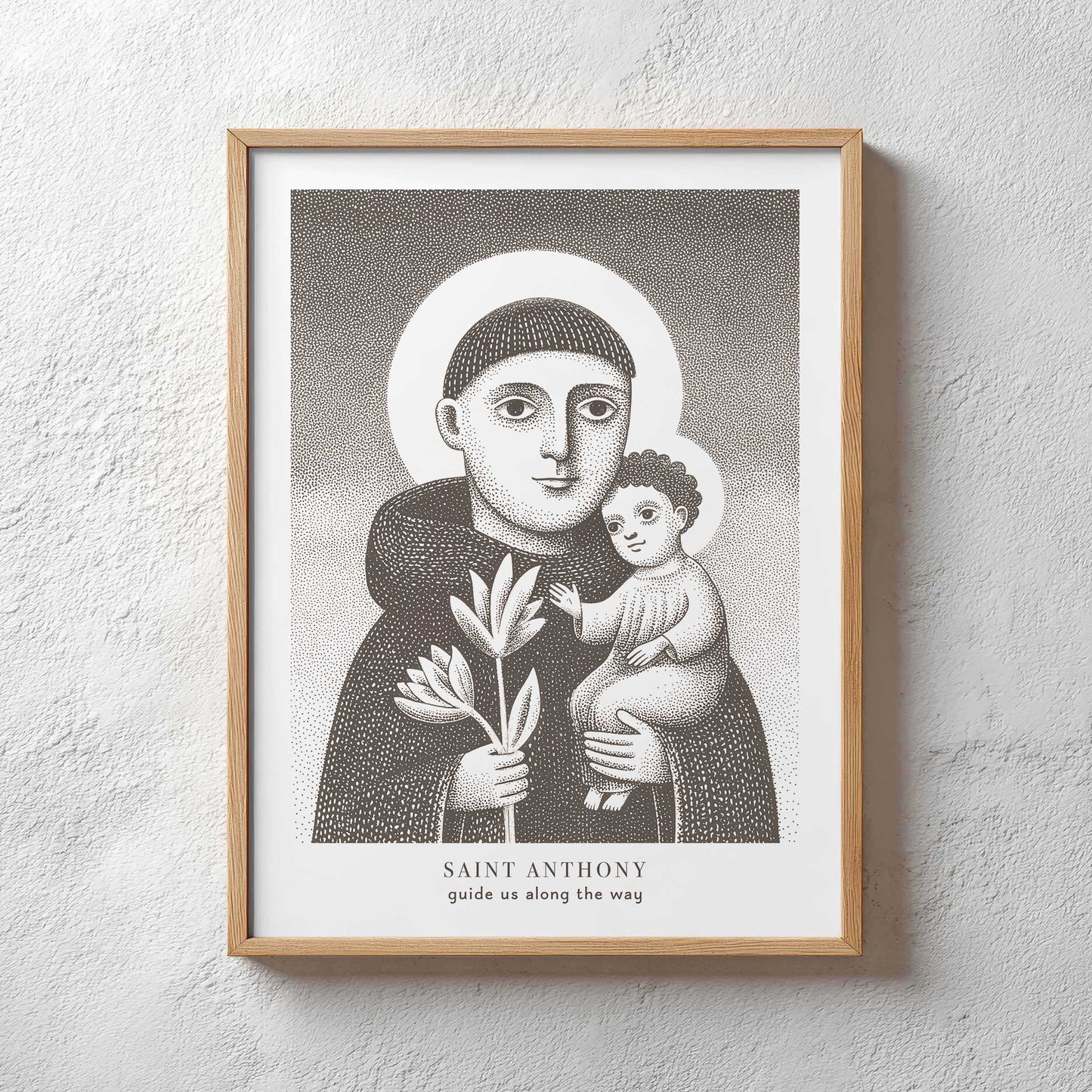 St Anthony Art Print - Brown interior mockup 03 - p_29_plaster_0051_Layer 61