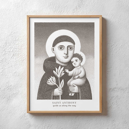 St Anthony Art Print - Brown interior mockup 03 - p_29_plaster_0051_Layer 61