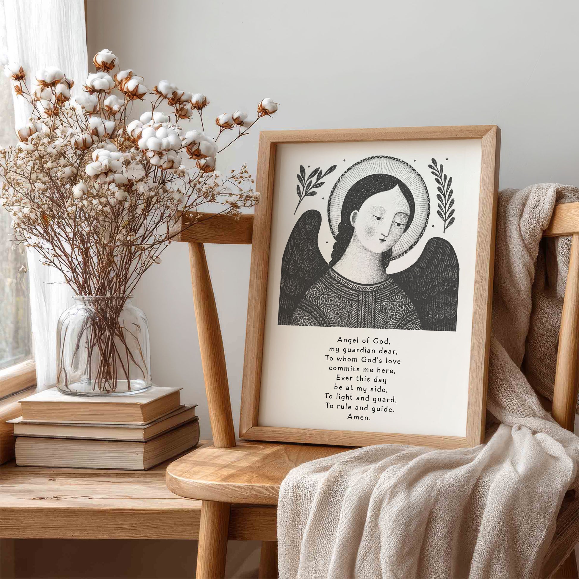 Guardian Angel for Boys Art Print - Black interior mockup 05 - p_2_boy_0000_Layer 10