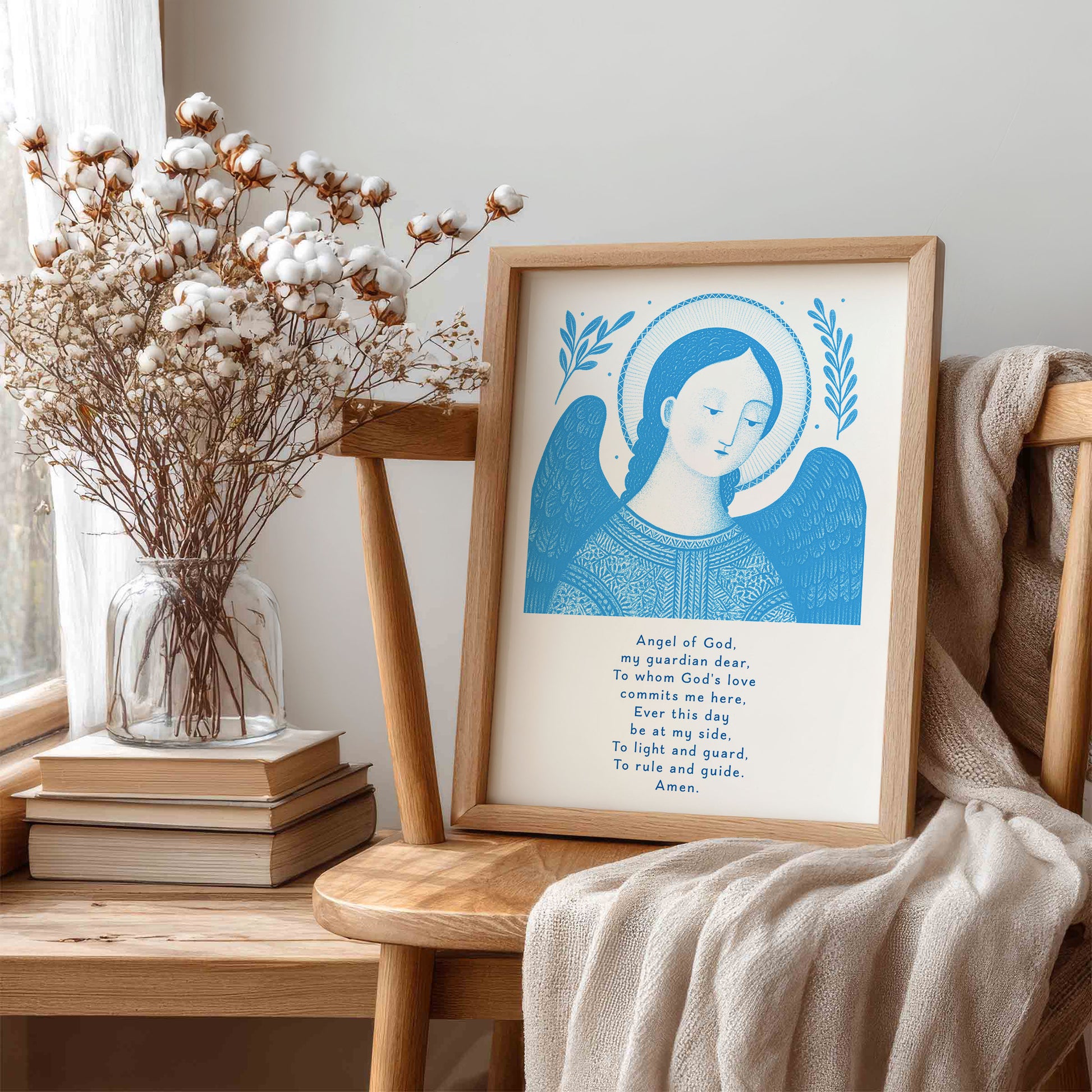 Guardian Angel for Boys Art Print - Deep Blue interior mockup 06 - p_2_boy_0002_Layer 8