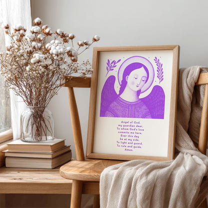 Guardian Angel for Boys Art Print - Purple interior mockup 06 - p_2_boy_0006_Layer 4
