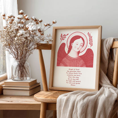 Guardian Angel for Boys Art Print - Red interior mockup 06 - p_2_boy_0007_Layer 3