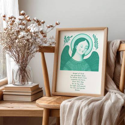 Guardian Angel for Boys Art Print - Teal interior mockup 05 - p_2_boy_0008_Layer 2