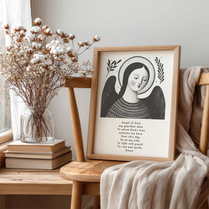 Guardian Angel for Girls Art Print - Black interior mockup 05 - p_2_girl_0000_Layer 10