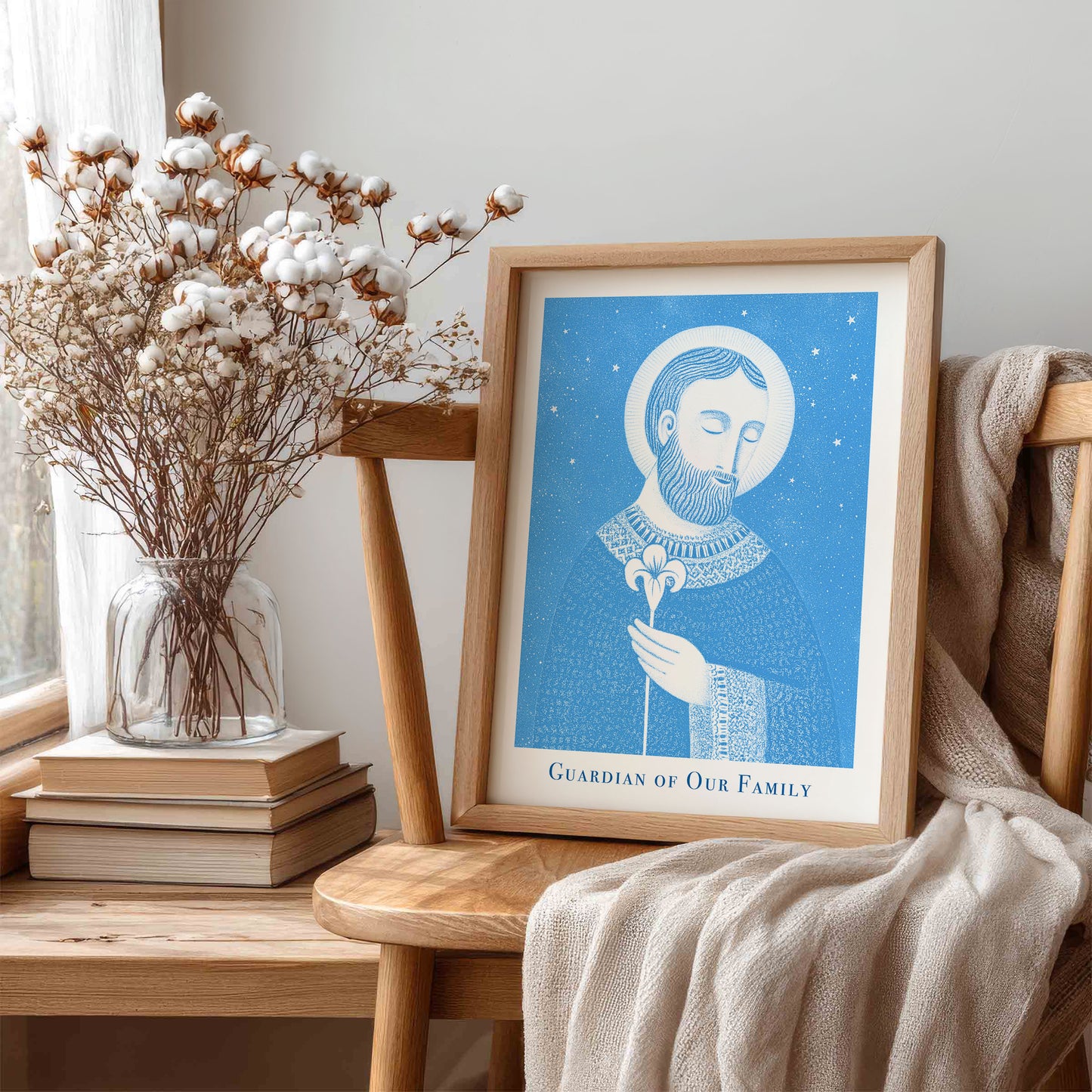 St Joseph Art Print - Deep Blue interior mockup 06 - p_2_jos_0000_Layer 10