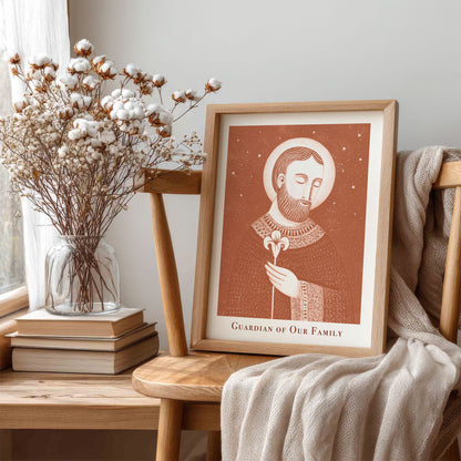 St Joseph Art Print - Terracotta interior mockup 05 - p_2_jos_0002_Layer 8