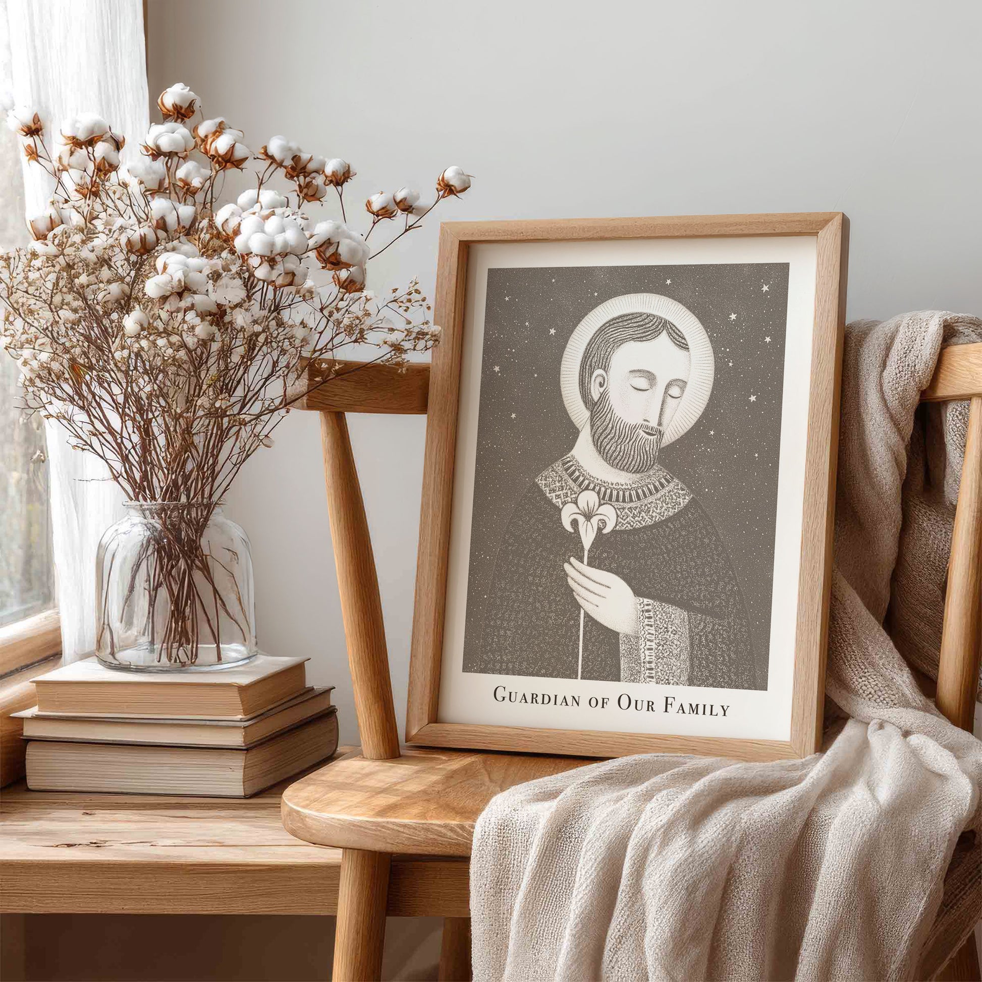 St Joseph Art Print - Brown interior mockup 06 - p_2_jos_0003_Layer 7