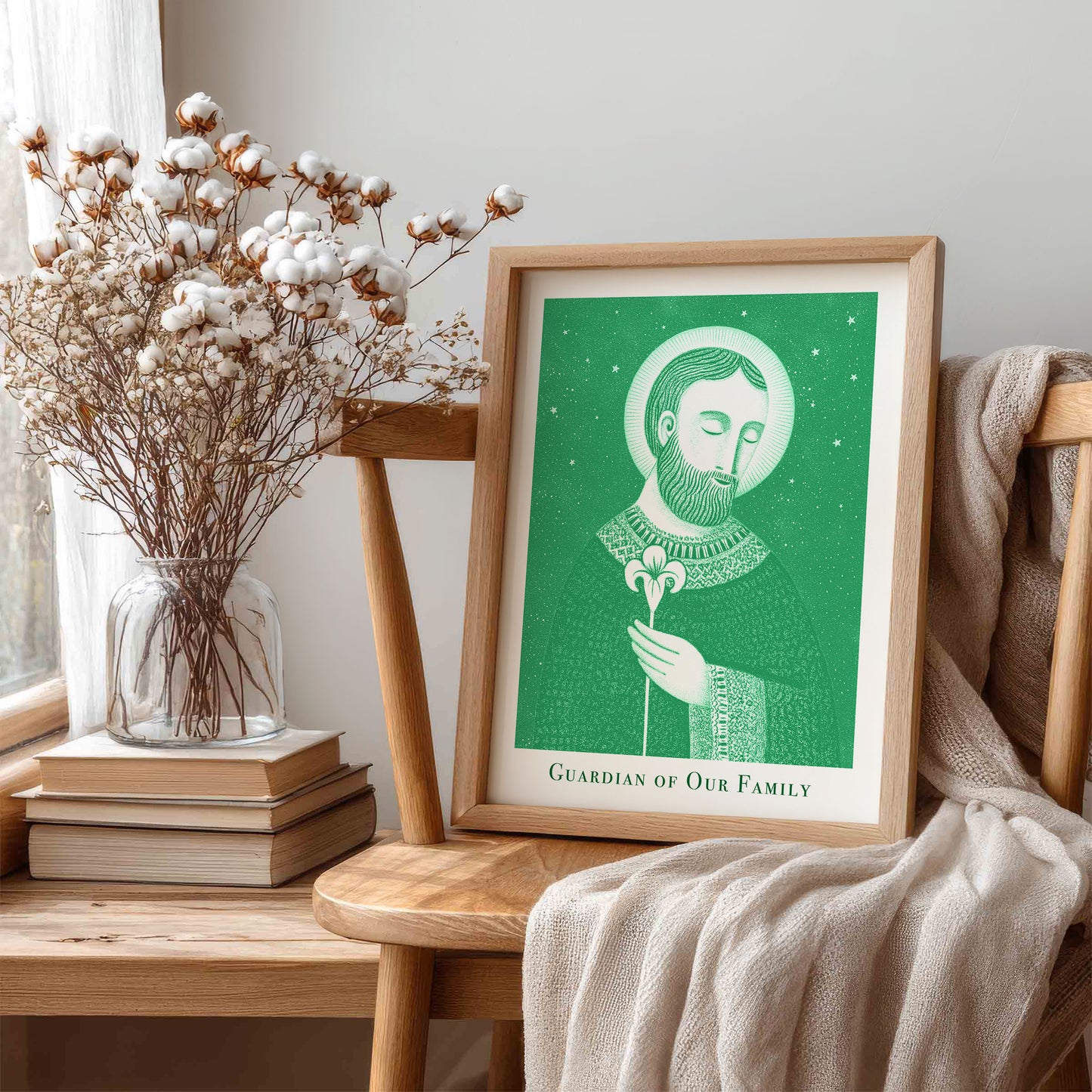 St Joseph Art Print - Green interior mockup 05 - p_2_jos_0004_Layer 6