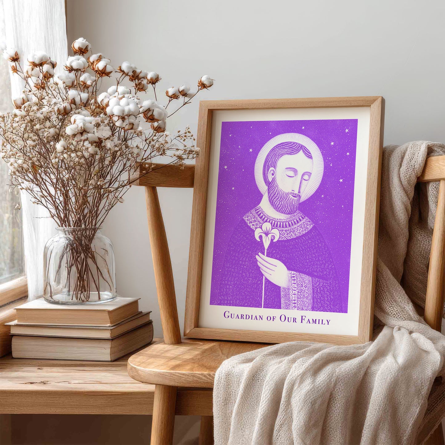 St Joseph Art Print - Purple interior mockup 06 - p_2_jos_0009_Layer 1