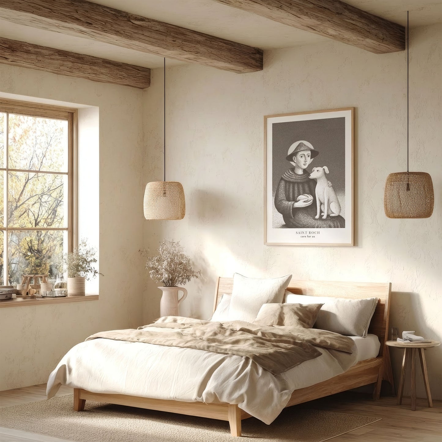 St Roch Art Print - Brown interior mockup 06 - p_36_scandi_bedr_0007_Layer 9