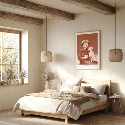 St Roch Art Print - Terracotta interior mockup 04 - p_36_scandi_bedr_0008_Layer 10