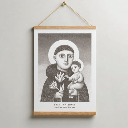 St Anthony Art Print - Brown interior mockup 06 - p_37_hanging_0002_Layer 6