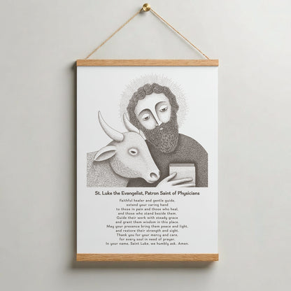 St Luke Art Print - Brown interior mockup 06 - p_37_hanging_0003_Layer 7