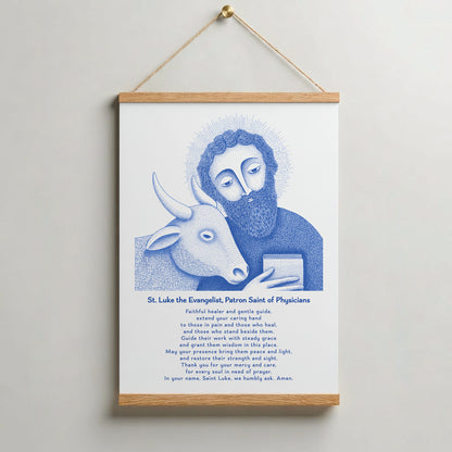 St Luke Art Print - Blue interior mockup 06 - p_37_hanging_0004_Layer 8