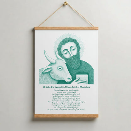 St Luke Art Print - Teal interior mockup 07 - p_37_hanging_0005_Layer 9