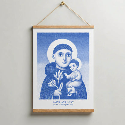 St Anthony Art Print - Blue interior mockup 06 - p_37_hanging_0009_Layer 13 copy