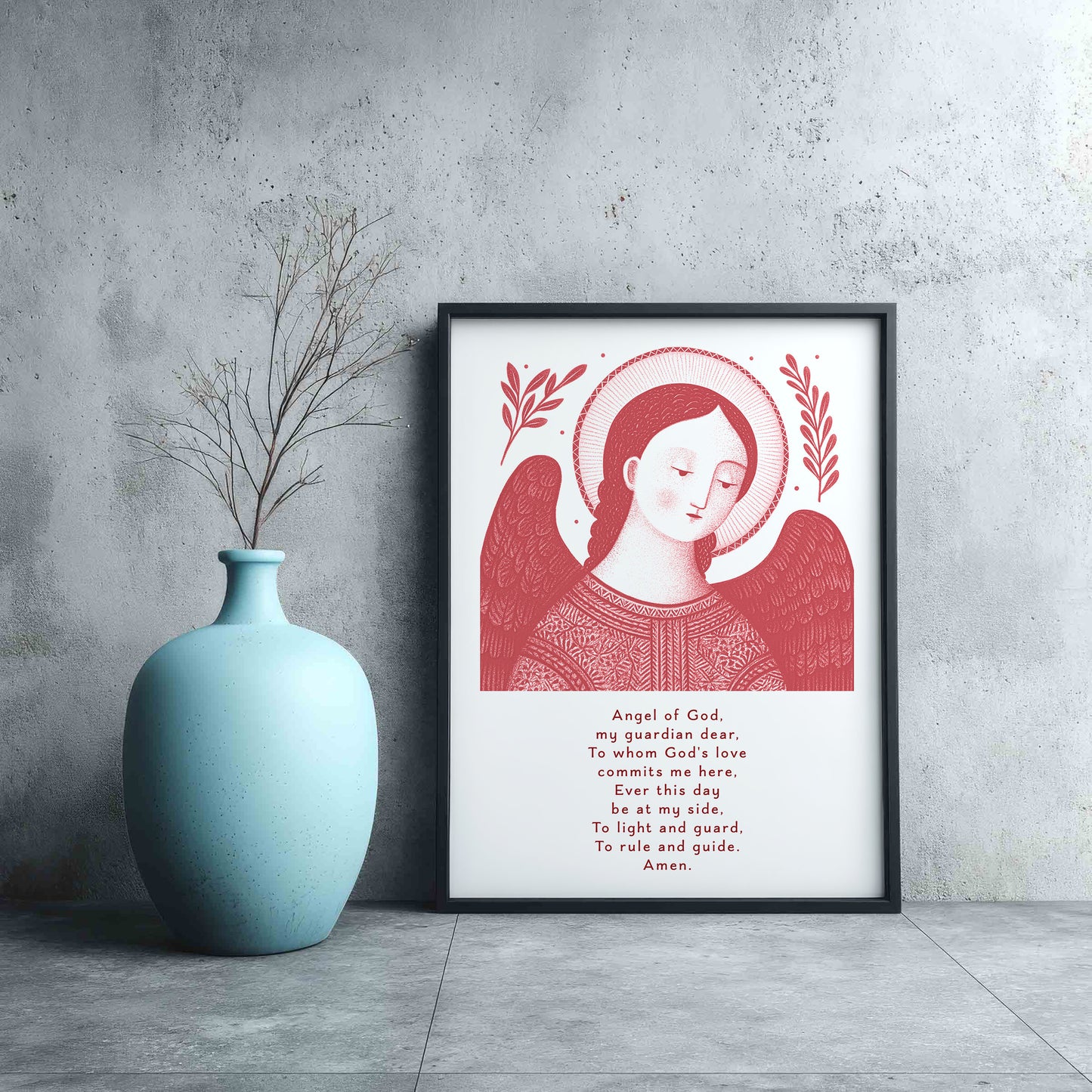Guardian Angel for Boys Art Print - Red interior mockup 10 - p_3_boy_0001_Layer 1