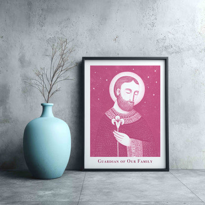 St Joseph Art Print - Pink interior mockup 09 - p_3_jos_0001_Layer 1