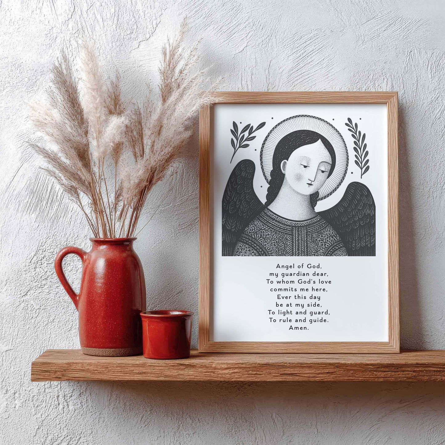 Guardian Angel for Boys Art Print - Black interior mockup 09 - p_4_boy_0000_Layer 3