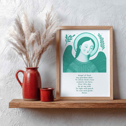 Guardian Angel for Boys Art Print - Teal interior mockup 09 - p_4_boy_0002_Layer 1