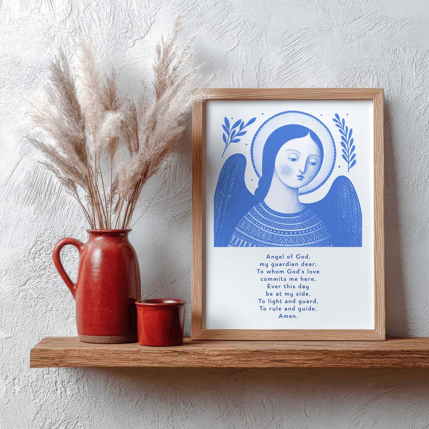 Guardian Angel for Girls Art Print - Blue interior mockup 09 - p_4_girl_0001_Layer 2