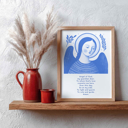Guardian Angel for Girls Art Print - Blue interior mockup 09 - p_4_girl_0001_Layer 2