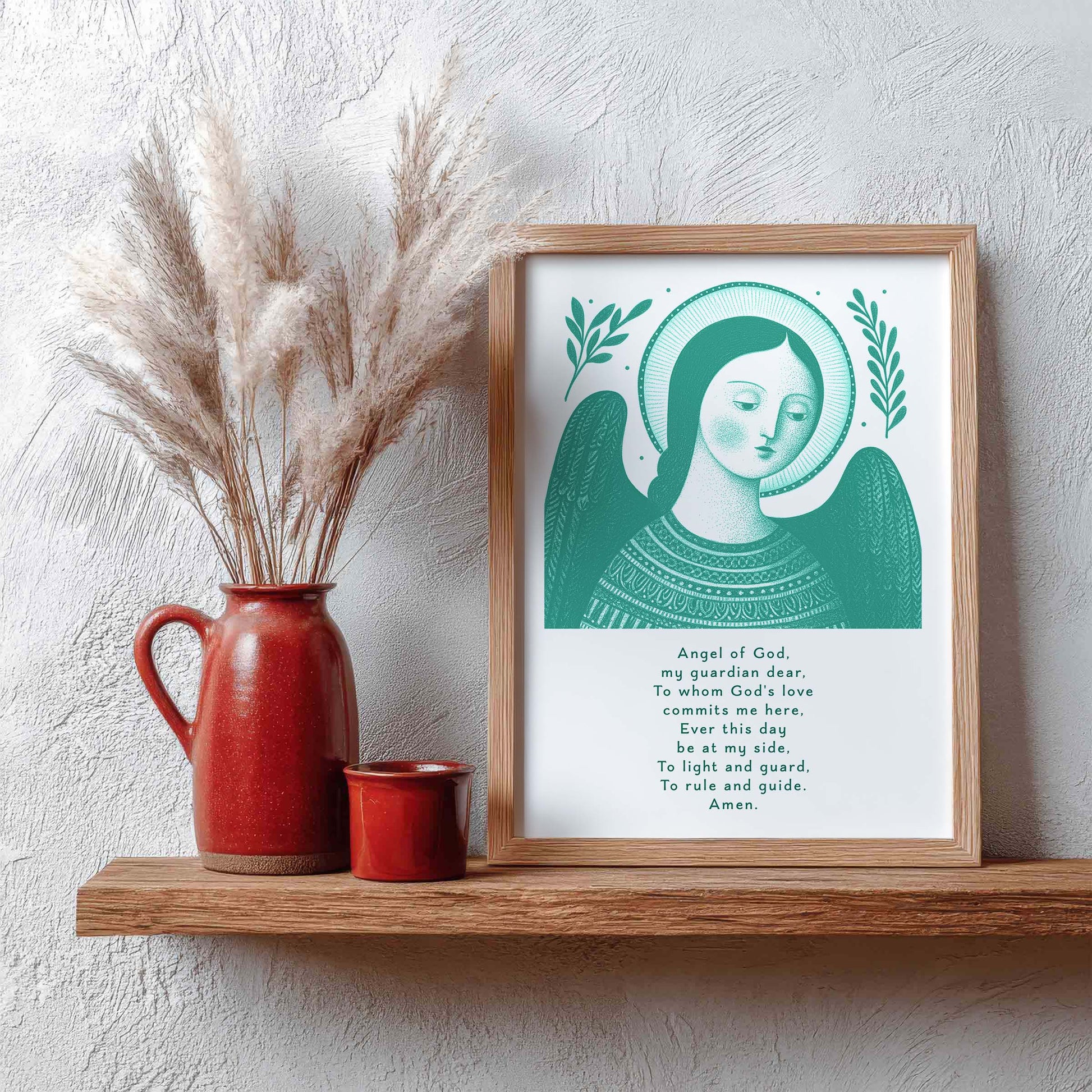 Guardian Angel for Girls Art Print - Teal interior mockup 09 - p_4_girl_0002_Layer 1