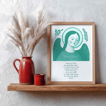 Guardian Angel for Girls Art Print - Teal interior mockup 09 - p_4_girl_0002_Layer 1
