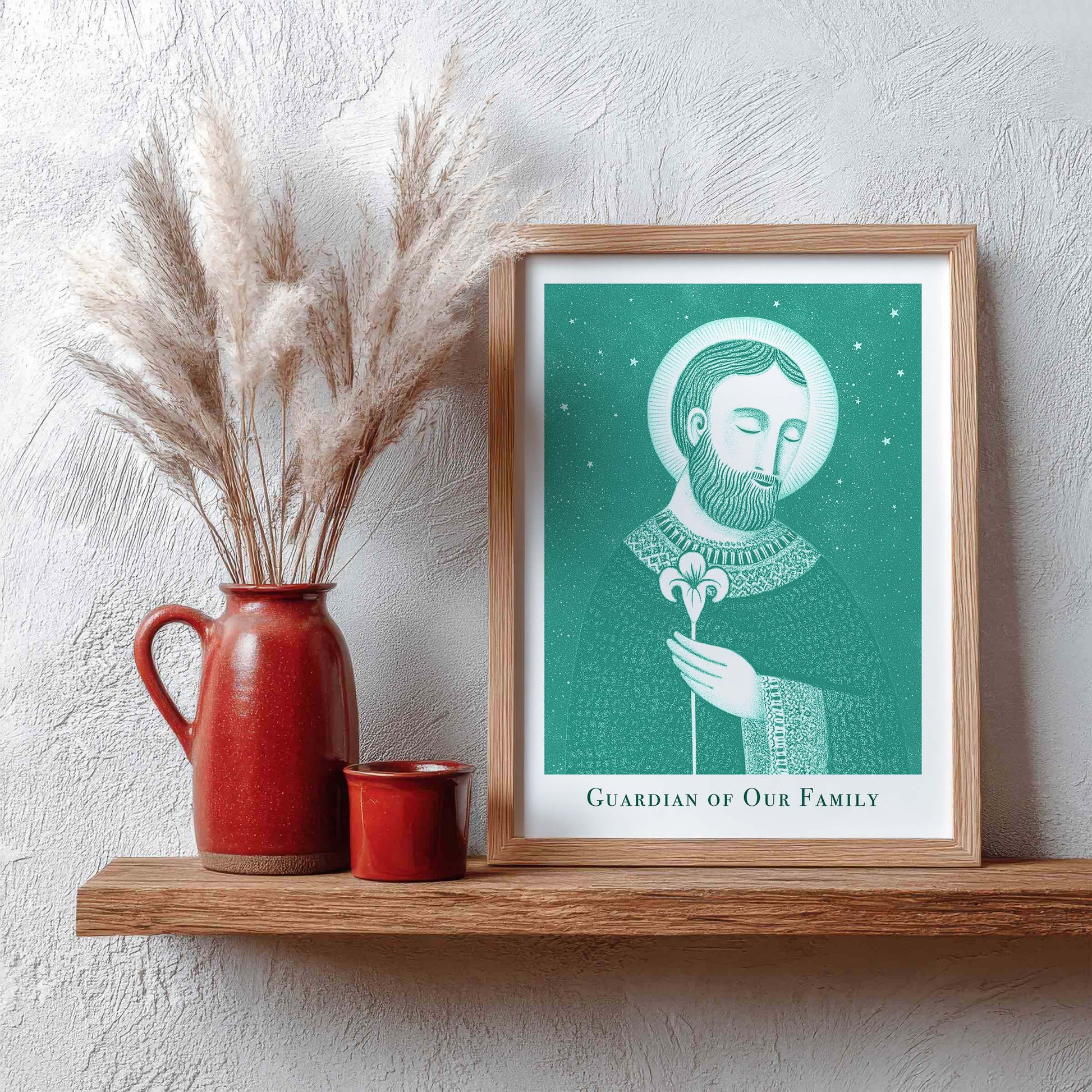St Joseph Art Print - Teal interior mockup 09 - p_4_jos_0001_Layer 2