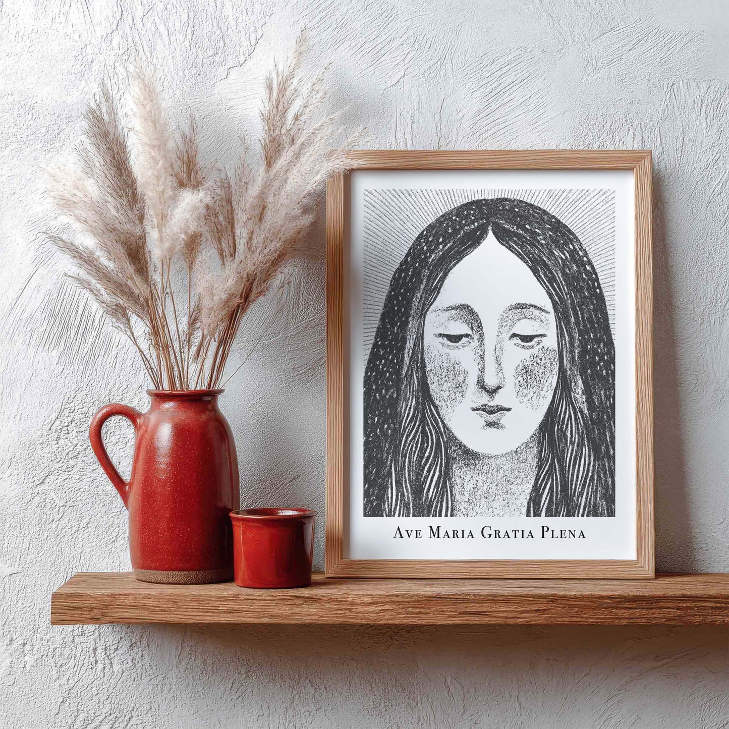 Virgin Mary Art Print - Black interior mockup 09 - p_4_maria_0000_Layer 3