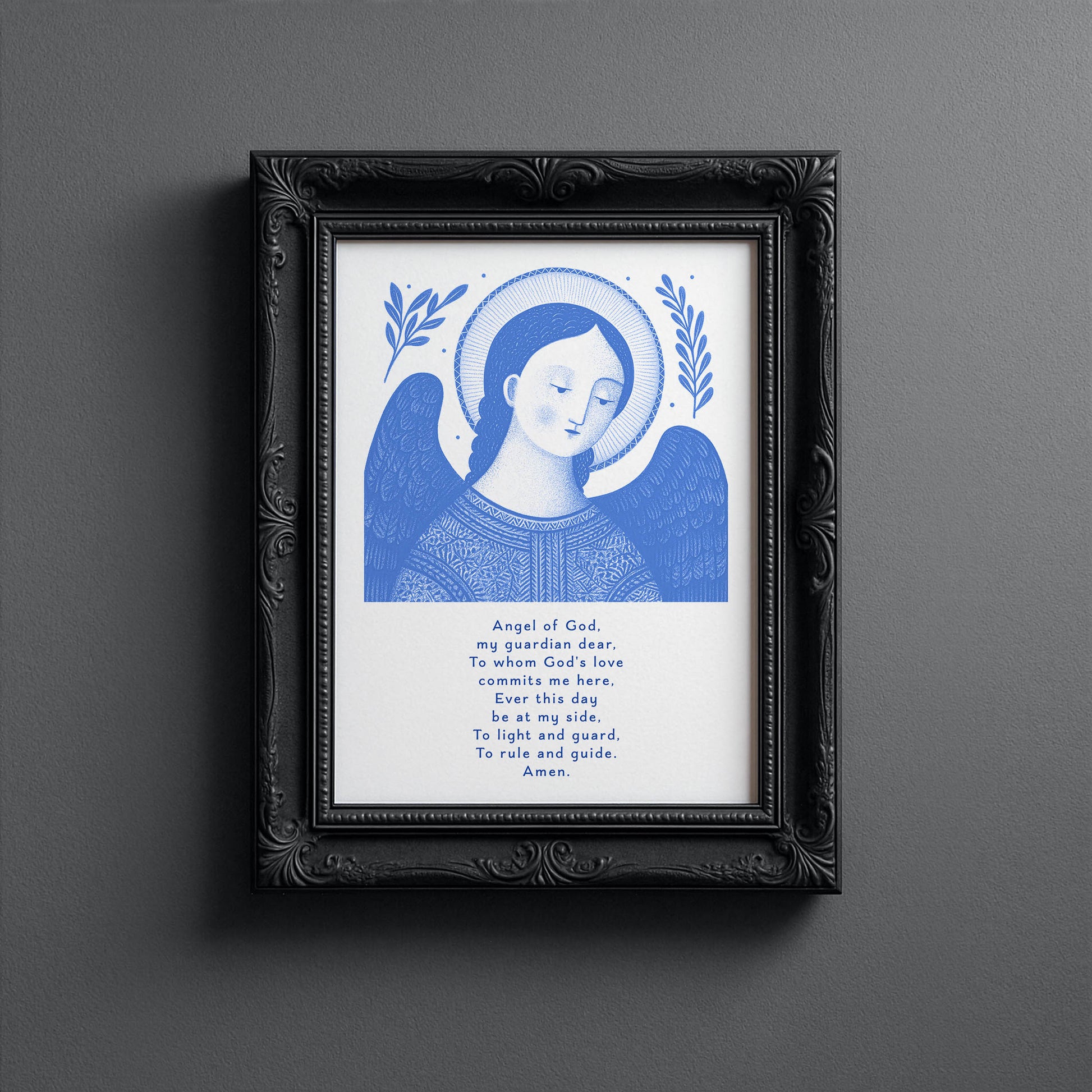 Guardian Angel for Boys Art Print - Blue interior mockup 10 - p_5_boy_0001_Layer 7