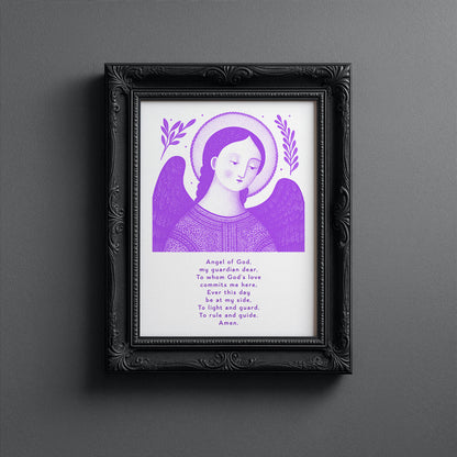 Guardian Angel for Boys Art Print - Purple interior mockup 10 - p_5_boy_0005_Layer 3