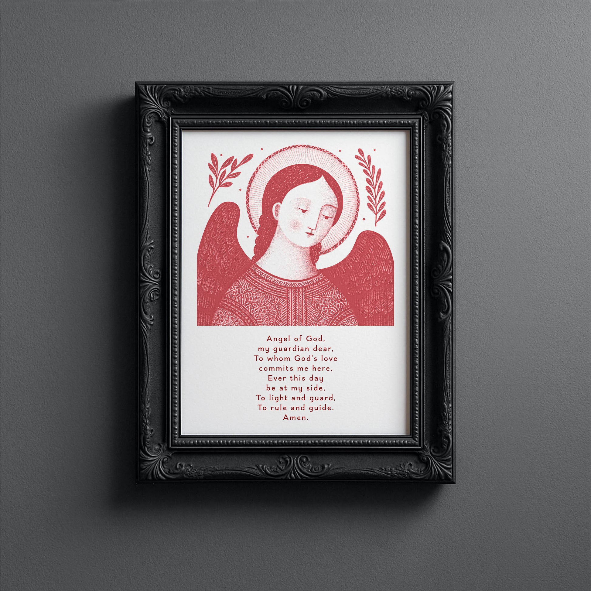 Guardian Angel for Boys Art Print - Red interior mockup 11 - p_5_boy_0006_Layer 2