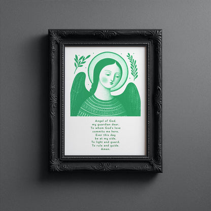 Guardian Angel for Girls Art Print - Green interior mockup 10 - p_5_girl_0003_Layer 6